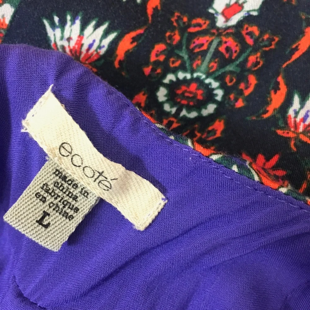 Ecote Urban Outfitters Purple Strappy Sun Dress sz LARGE - Picture 4 of 10
